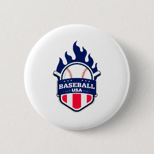 Baseball USA Unterstützen Sie das Team USA-Flagge Button