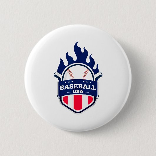 Baseball USA Unterstützen Sie das Team USA-Flagge Button (Vorderseite)