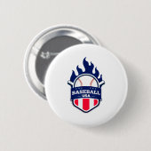 Baseball USA Unterstützen Sie das Team USA-Flagge Button (Vorne & Hinten)