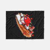 Baseball Valentinstag-Drip-Eiscreme-Team Fleecedecke (Vorderseite (Horizontal))