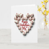Baseball Valentinstagskarte Karte (Gelbe Blume)