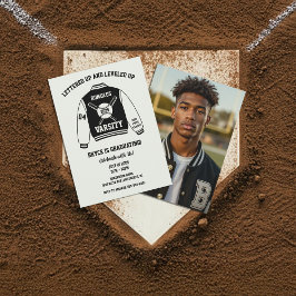 Baseball Varsity Jacket Graduation Party Einladung