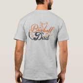 Baseball Vater 2 T - Shirt für Retro-Textentwurf (Rückseite)