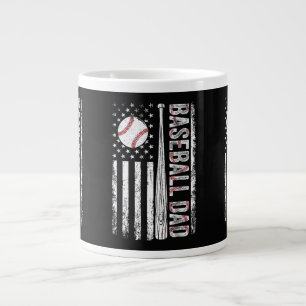 Baseball-Vater Amerikanische Flagge Patriotischer Jumbo-Tasse