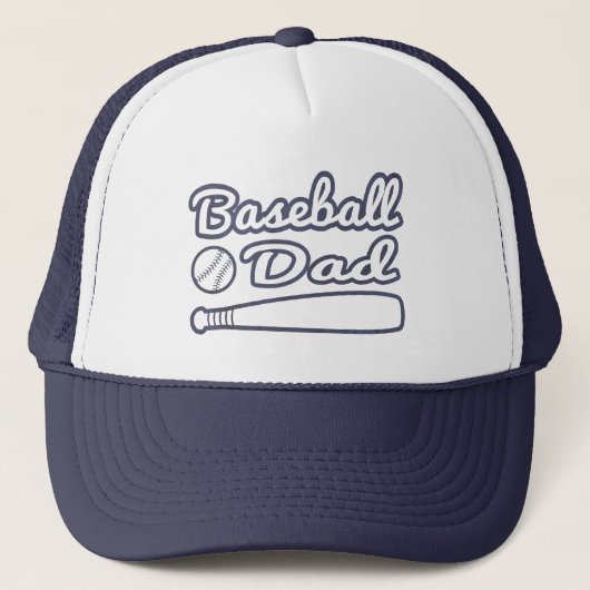 Baseball Vater Ball und Bat Truckerkappe (Vorderseite)