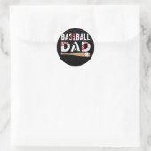 Baseball Vater Baseball Lover zum Vatertag Runder Aufkleber (Tasche)