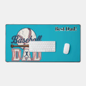 Baseball-Vater. Bester Vater! Personalisiert Schreibtischunterlage (Tastatur & Maus)