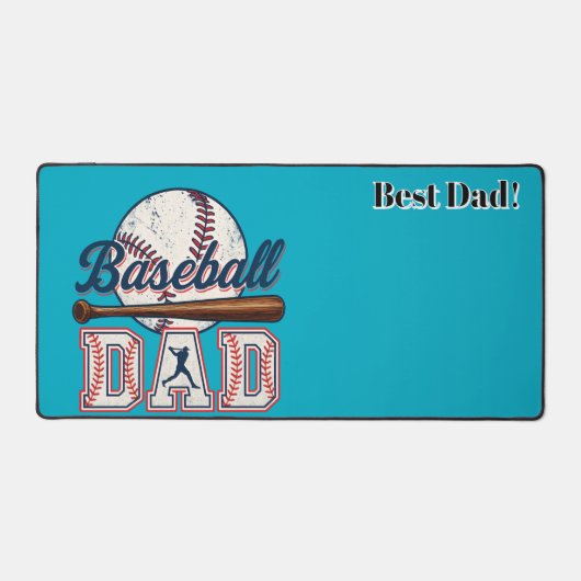 Baseball-Vater. Bester Vater! Personalisiert Schreibtischunterlage (Vorderseite)