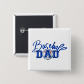 Baseball VATER-Blau Button (Vorne & Hinten)