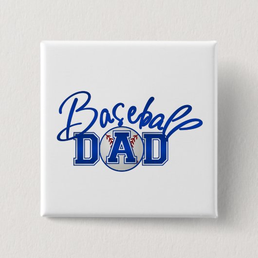 Baseball VATER-Blau Button (Vorderseite)
