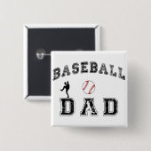 Baseball-Vater Button (Vorne & Hinten)