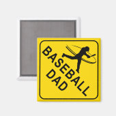 Baseball-Vater-Diamant-Warnschild Magnet (Vorderseite/Rückseite)