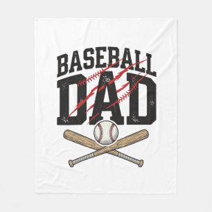Baseball-Vater-Distressed-Vintage-Gravur-Shirt De Fleecedecke
