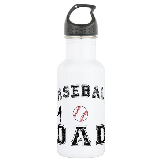 Baseball-Vater Edelstahlflasche (Vorderseite)