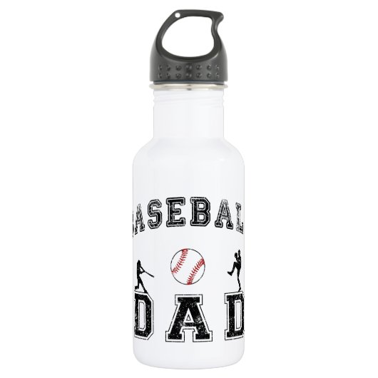 Baseball-VATER Edelstahlflasche (Vorderseite)