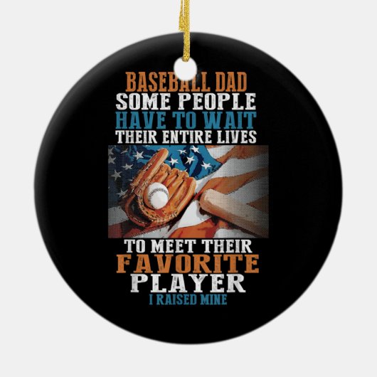 Baseball-Vater einige Leute müssen warten Keramik Ornament (Hinten)