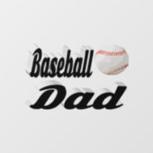 Baseball-Vater Fensteraufkleber (Blatt)