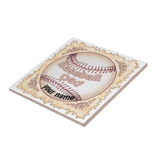 Baseball-Vater Fliese (Seite)