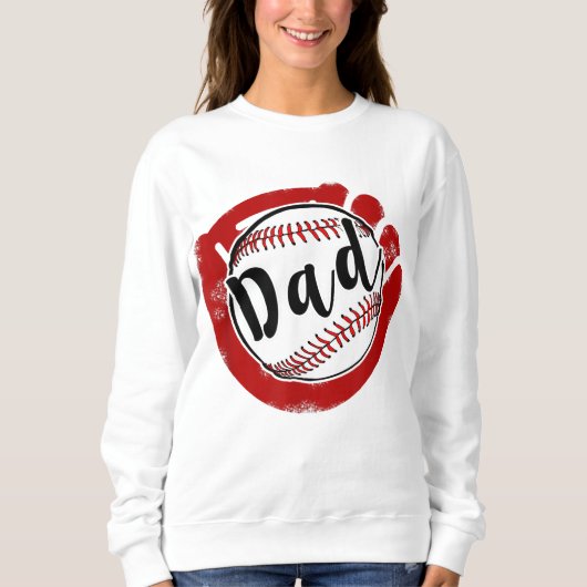Baseball-Vater für Baseball-Softball-Mama Sweatshirt (Vorderseite)