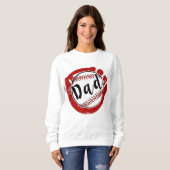 Baseball-Vater für Baseball-Softball-Mama Sweatshirt (Vorne ganz)