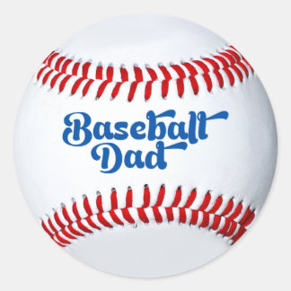Baseball-Vater-Geschenkaufkleber Runder Aufkleber