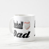 Baseball Vater Halbtext Kaffee Tasse (Vorderseite Links)