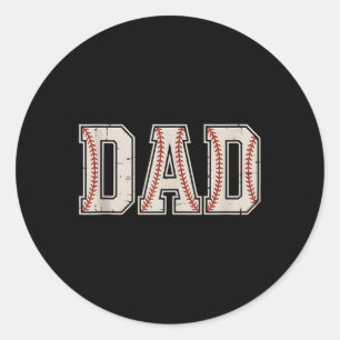 Baseball Vater Happy Väter Day Shirts für Männer E Runder Aufkleber
