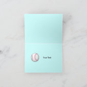 Baseball Vater Happy Vatertag Karte (Innenseite)