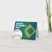 Baseball Vater Happy Vatertag Karte (Vorderseite)