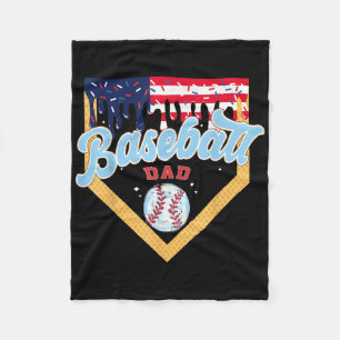 Baseball Vater Ice Creme Tropfen Funny Baseball Fa Fleecedecke