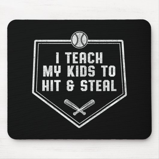 Baseball-Vater - Ich unterrichte meine Kinder, um  Mousepad (Vorne)