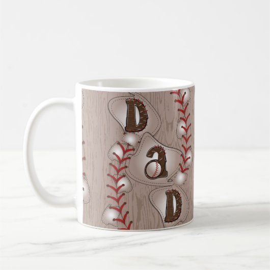 Baseball-Vater Kaffeetasse (Links)