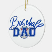 Baseball-Vater Keramikornament (Links)