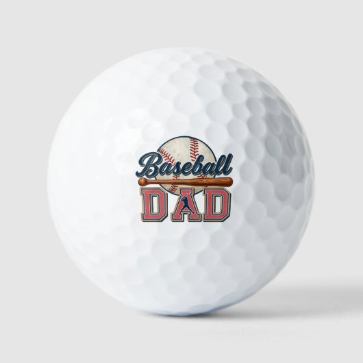 Baseball-Vater - klassisch Golfball (Vorderseite)