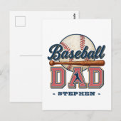 Baseball-Vater - klassisch Postkarte (Vorne/Hinten)