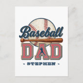 Baseball-Vater - klassisch Postkarte (Vorderseite)