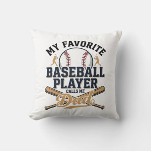Baseball-Vater Lieblingsspieler Vintage-Shirt-Desi Kissen