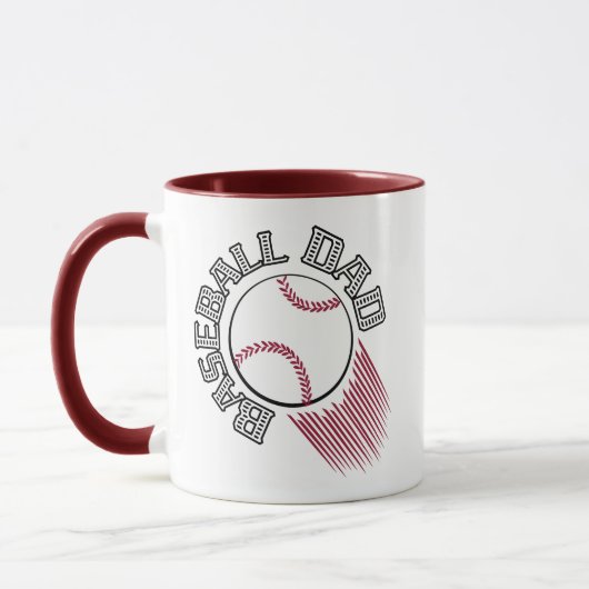 Baseball-Vater mit Schwarz und Rot Tasse (Links)
