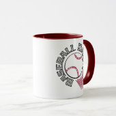 Baseball-Vater mit Schwarz und Rot Tasse (VorderseiteRechts)