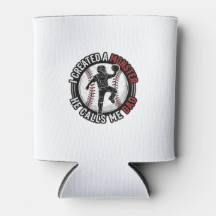 Baseball-Vater-Monster-Vintage-Catcher-Shirt-Desig Dosenkühler