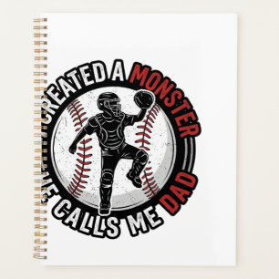 Baseball-Vater-Monster-Vintage-Catcher-Shirt-Desig Planer