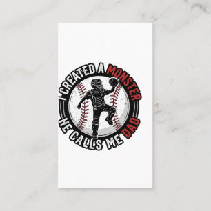 Baseball-Vater-Monster-Vintage-Catcher-Shirt-Desig Visitenkarte