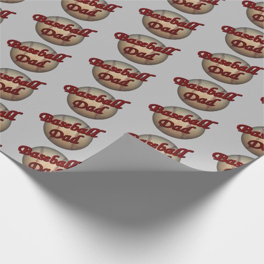 Baseball-Vater Niedlich Geschenkpapier (Ecke)