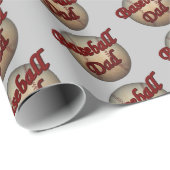 Baseball-Vater Niedlich Geschenkpapier (Rolleneckpunkt)