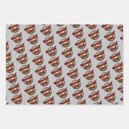 Baseball-Vater Niedlich Geschenkpapier Set (Vorderseite 2)