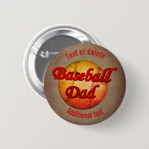 Baseball-Vater Niedlich Personalisiert Button