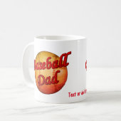 Baseball-Vater Niedlich Personalisiert Kaffeetasse (Vorderseite Links)