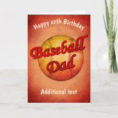 Baseball Vater Niedliche Geburtstag Karte (Vorderseite)