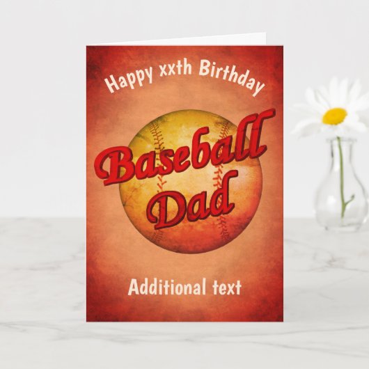 Baseball Vater Niedliche Geburtstag Karte (Kleine Pflanze)