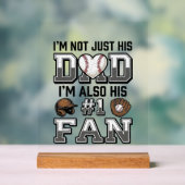 Baseball-Vater Nummer 1 Fan Vintage-Shirt-Design_1 Acrylschild (Neutral)